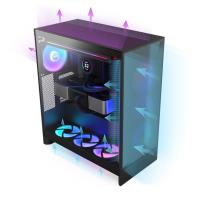 NZXT H7 FLOW(2024) RGB BLACK Tempered Glass USB 3.2 PSU YOK ATX Mid Tower Kasa CM-H72FB-R1 - 1
